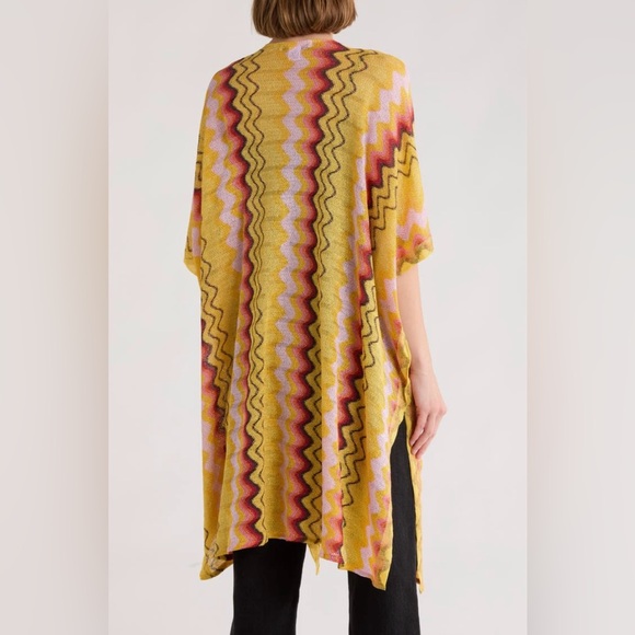 NWT Steve Madden Colorful Zigzag Patterned Kimono - Picture 2 of 5